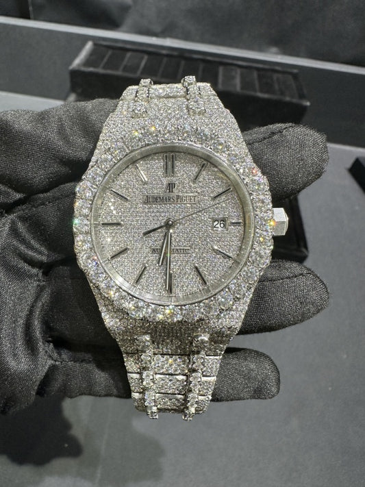 Plain Iced Out Moissanite Audemars Piguet