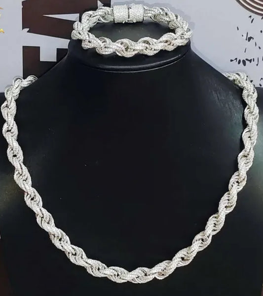 VVS Moissanite Rope Chain